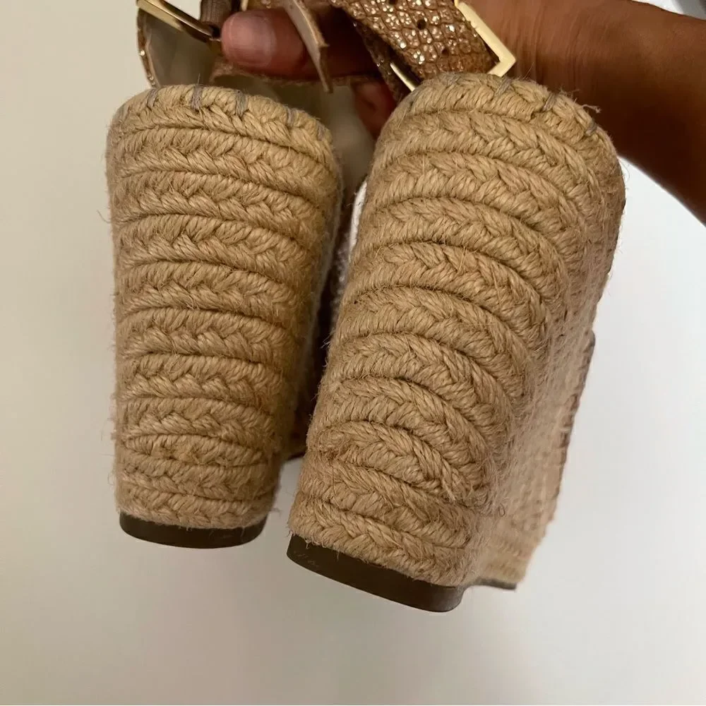 KENNETH COLE New York Wedges Odette Platform Espadrille Size 9.5